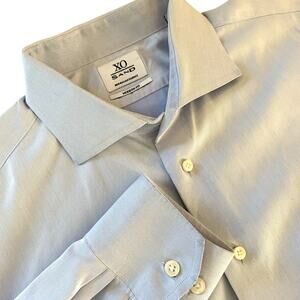 XO Sand Copenhagen Modern Fit Button Down Light Blue Dress Shirt Men's 17.5/XL